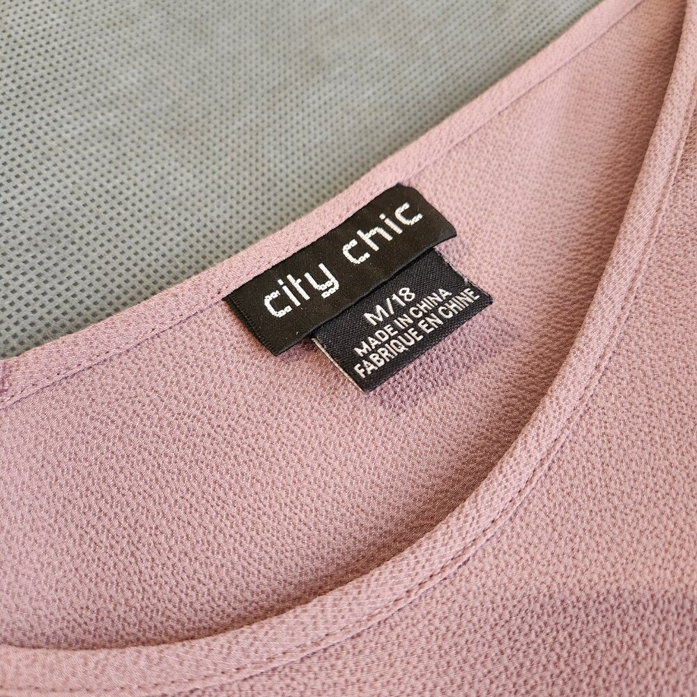 City Chic Pink Blouse Size M/18 - Picture 4 of 5